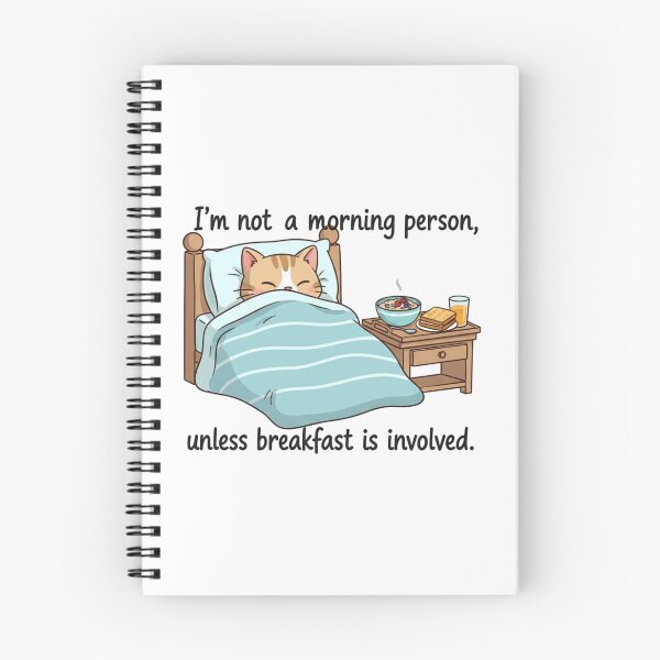 Item preview, Cat Wakes Up for Bedside Breakfast designed and sold by Silent Watch Threads..