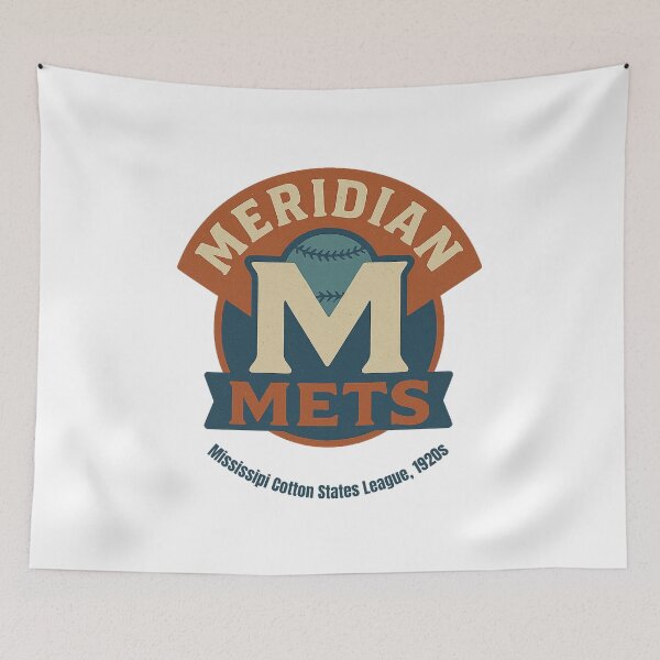Item preview, Meridian Mets – Mississippi Cotton States League Baseball Team (Vintage Logo) designed and sold by BackstopAndCo.