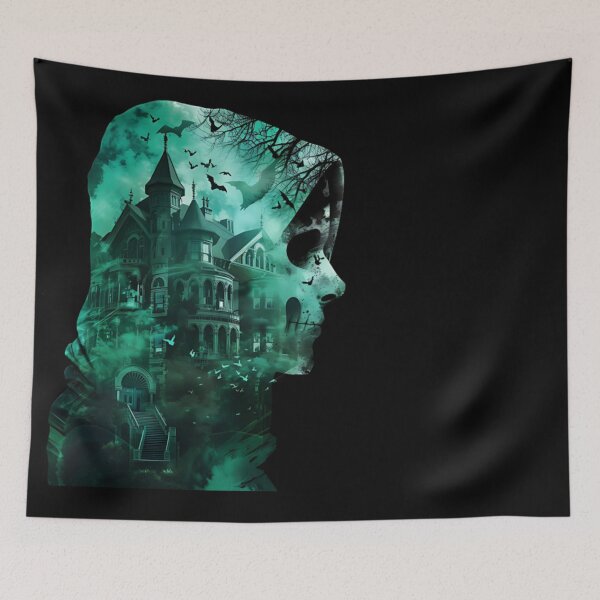 Item preview, Haunted Reflection | Halloween Hooded designed and sold by Brand Uno Studio.