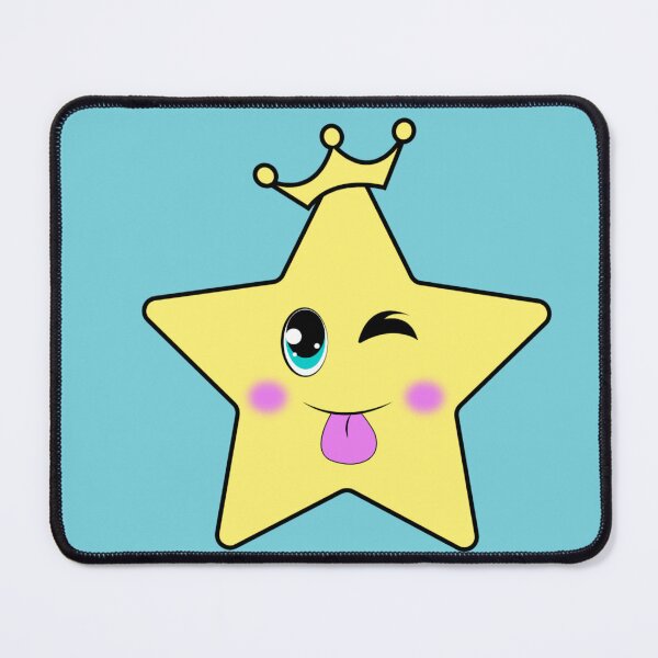 Item preview, animated star with a silly face & a crown designed and sold by ArtbyRushawna1.