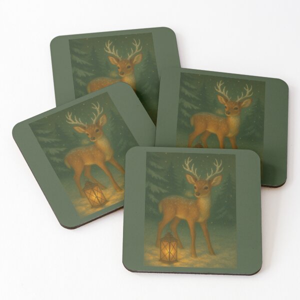 Item preview, Lantern Light – Winter Deer designed and sold by GeoWild Designs.