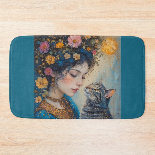 Item preview, Beautiful girl with a cat. designed and sold by Natalia-Vlad.
