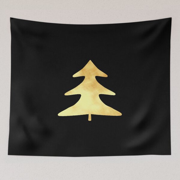 Item preview, Golden Pine Tree on black - Calm, Sensory-Friendly designed and sold by CreaTwinkles.