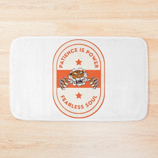 Item preview, Retro Angry Tiger Roaring Patience Is Power Fearless Soul Distress designed and sold by CreativeCrewApp.