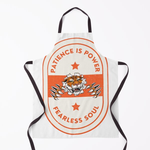 Item preview, Retro Angry Tiger Roaring Patience Is Power Fearless Soul Distress designed and sold by CreativeCrewApp.