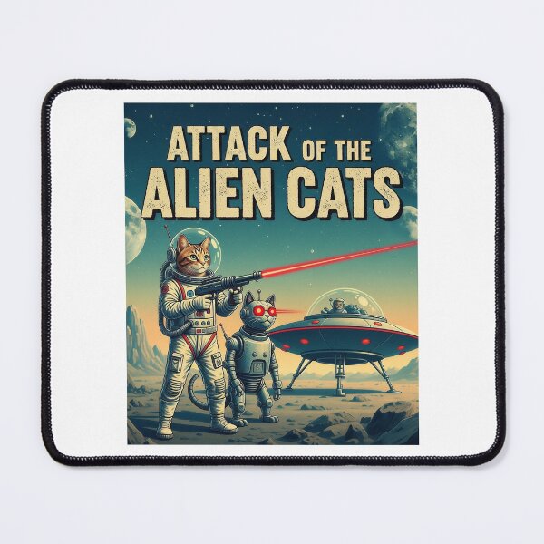 Item preview, Attack of the Alien Cats designed and sold by Funktastic Designs.