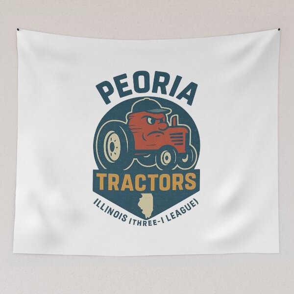 Item preview, Peoria Tractors – Illinois Three-I League Vintage Baseball Logo designed and sold by BackstopAndCo.