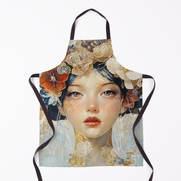 Item preview, Mysterious, Mystical Fantasy Female Face Wearing Flower Headdress designed and sold by DEC02.