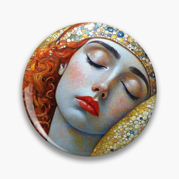 Item preview, Daydreamer - Portrait of a woman inspired by Klimt designed and sold by 3ling_Design.