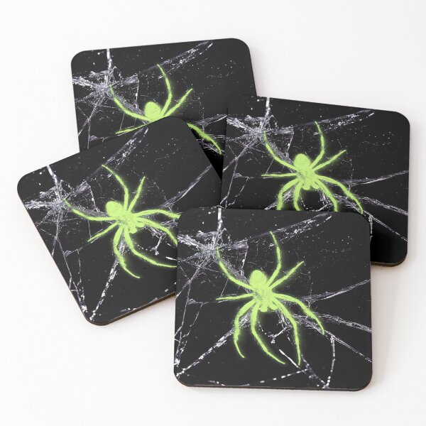 Item preview, Neon Green Grunge Spider with Web designed and sold by Spooks Looks.