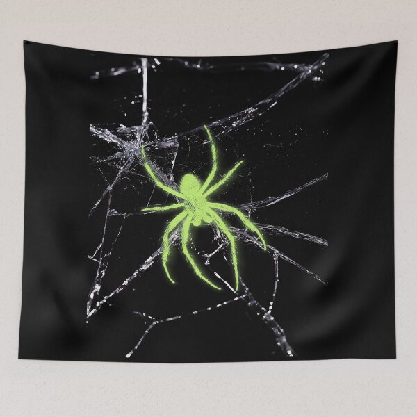 Item preview, Neon Green Grunge Spider with Web designed and sold by Spooks Looks.