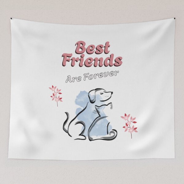 Item preview, Best Friends Are Forever – Minimal Dog and Cat Watercolor Pet Love Design designed and sold by SoulThread Studio.