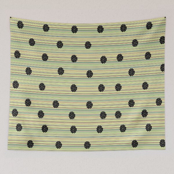 Item preview, Striped Botanical Floral Pattern designed and sold by PVTCreations.