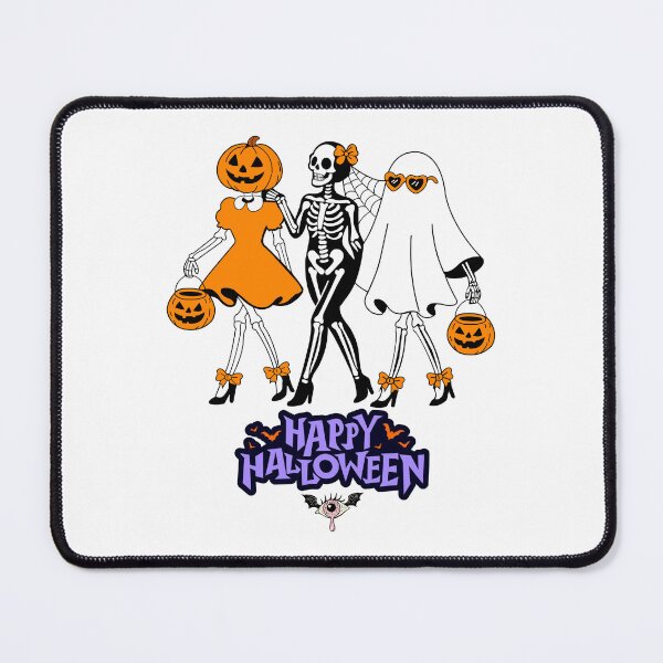 Item preview, Whimsical Halloween Skeletons, Ghost, and Pumpkin Evil Eyes designed and sold by CreativeCrewApp.