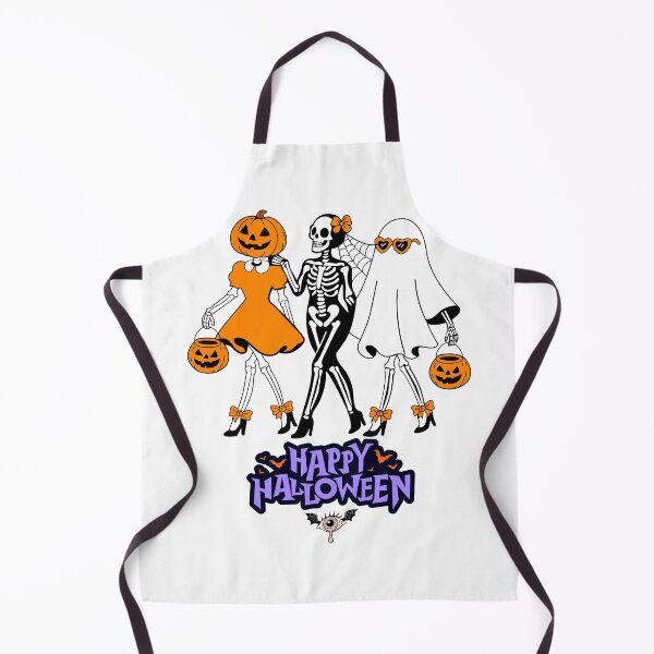 Item preview, Whimsical Halloween Skeletons, Ghost, and Pumpkin Evil Eyes designed and sold by CreativeCrewApp.