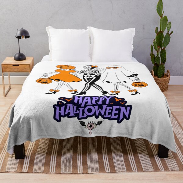 Item preview, Whimsical Halloween Skeletons, Ghost, and Pumpkin Evil Eyes designed and sold by CreativeCrewApp.