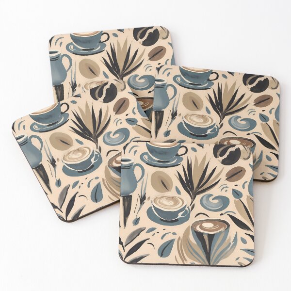 Item preview, Whimsical Coffee Cups and Clouds Pattern designed and sold by Dream Garden.