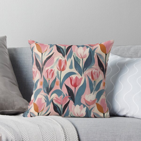 Item preview, Elegant Pink and Blue Floral Pattern designed and sold by Dream Garden.