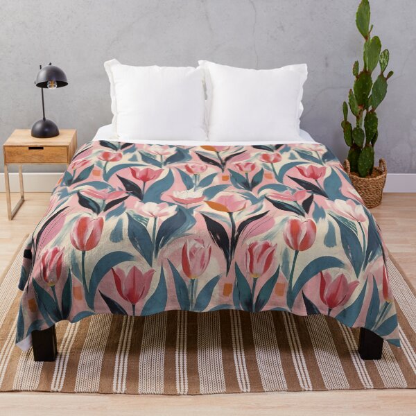 Item preview, Elegant Pink and Blue Floral Pattern designed and sold by Dream Garden.