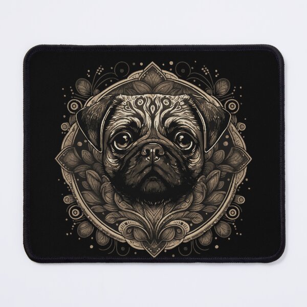 Item preview, French Bulldog with ornaments – Noble dog portrait designed and sold by drizzd.