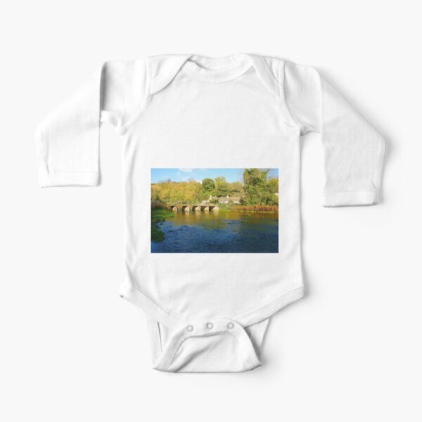 River Wye, Monsal Dale Long Sleeve Baby One-Piece