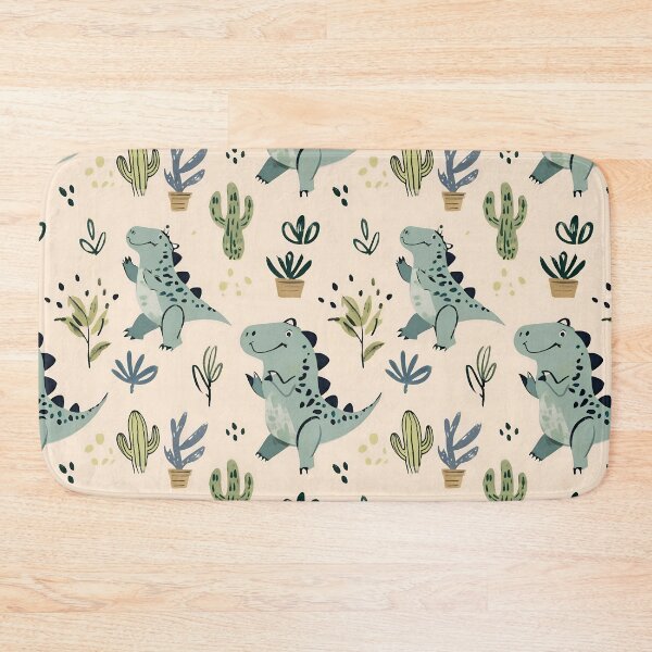 Item preview, Cute Dinosaurs and Cacti Pattern designed and sold by Dream Garden.