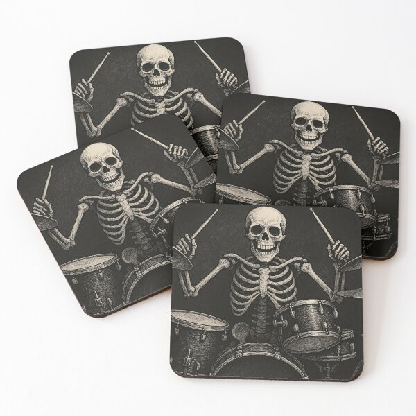 Item preview, Skeleton Drummer Playing Drums designed and sold by G-M-Creations-.