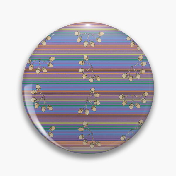 Item preview, Striped Multicolor Lines - Botanical Acorns Pattern designed and sold by PVTCreations.