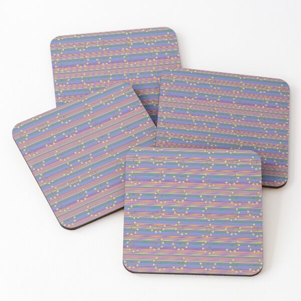 Item preview, Striped Multicolor Lines - Botanical Acorns Pattern designed and sold by PVTCreations.