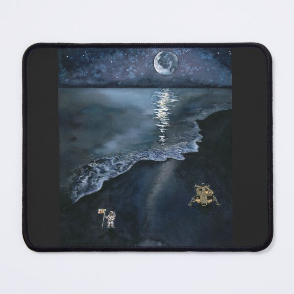 Item preview, Surrealist Moon Landing Watercolor designed and sold by Hannah Rothstein.