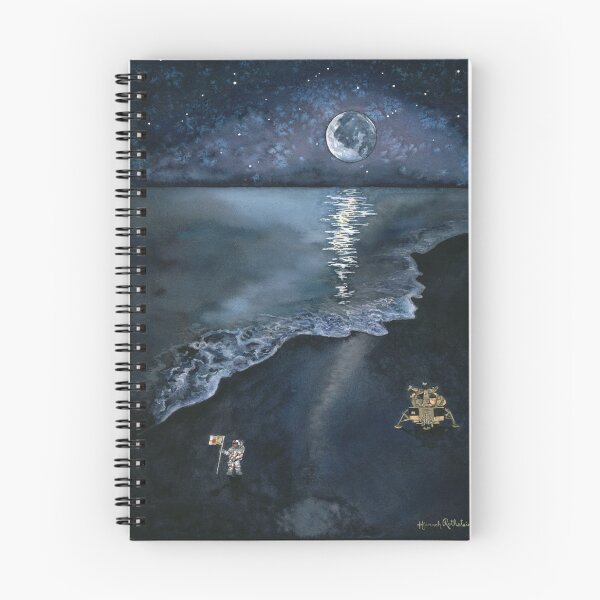 Item preview, Surrealist Moon Landing Watercolor designed and sold by Hannah Rothstein.