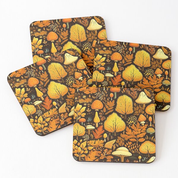 Item preview, Fall Trees, Leaves And Mushrooms Colorful Autumn Pattern  designed and sold by DEC02.