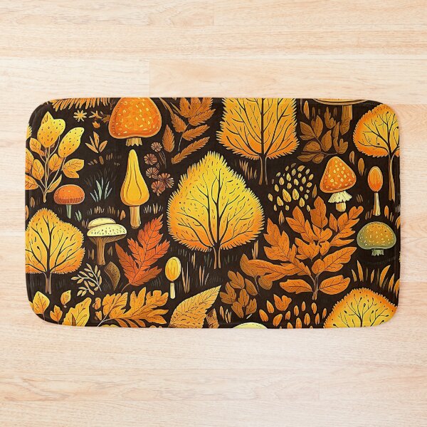 Item preview, Fall Trees, Leaves And Mushrooms Colorful Autumn Pattern  designed and sold by DEC02.