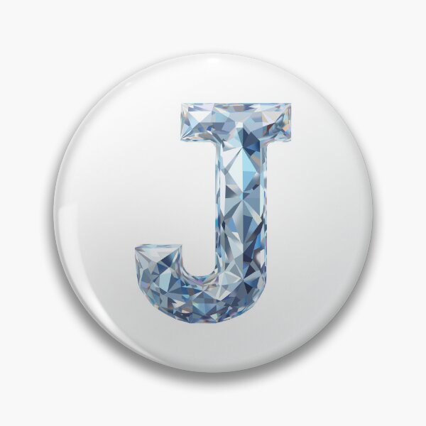 Item preview, Crystal Low Poly Letter J — 3D Geometric Transparent Design designed and sold by InFrameVision.