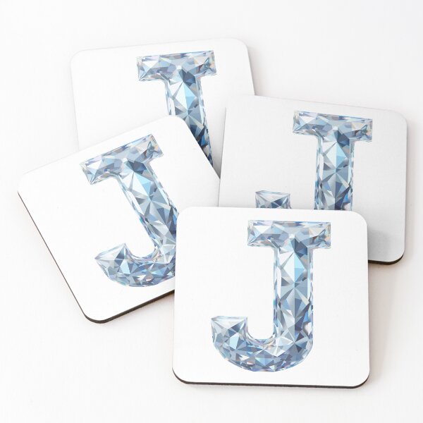 Item preview, Crystal Low Poly Letter J — 3D Geometric Transparent Design designed and sold by InFrameVision.