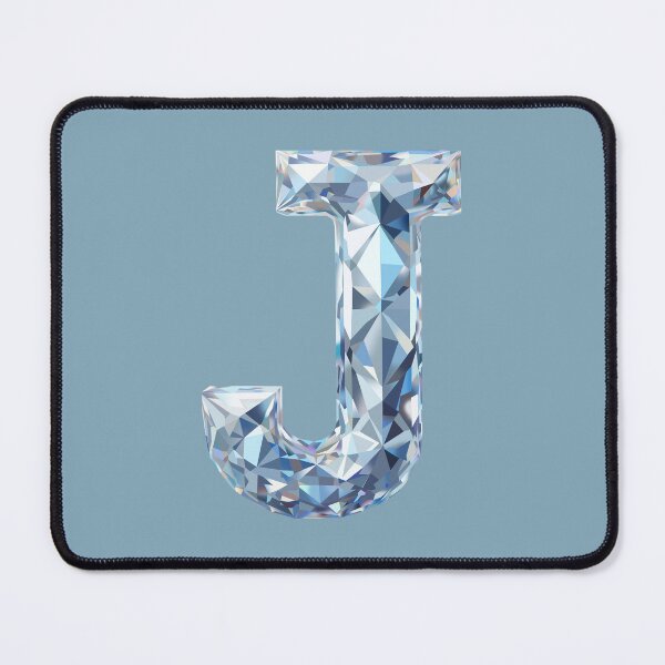 Item preview, Crystal Low Poly Letter J — 3D Geometric Transparent Design designed and sold by InFrameVision.