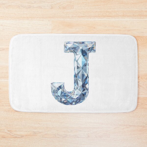 Item preview, Crystal Low Poly Letter J — 3D Geometric Transparent Design designed and sold by InFrameVision.