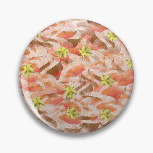 Item preview, Striped Wavy Lines Background - Botanical Maple Leaves Pattern designed and sold by PVTCreations.