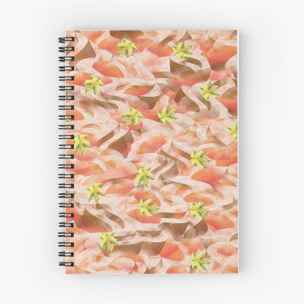 Item preview, Striped Wavy Lines Background - Botanical Maple Leaves Pattern designed and sold by PVTCreations.