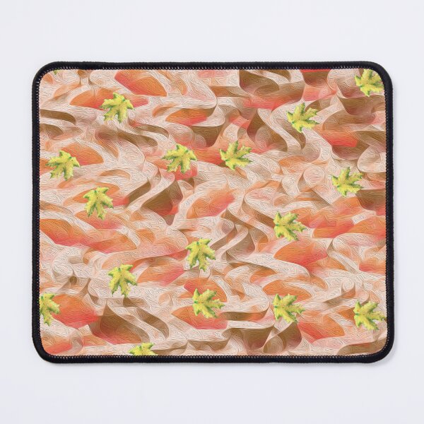 Item preview, Striped Wavy Lines Background - Botanical Maple Leaves Pattern designed and sold by PVTCreations.