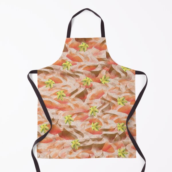 Item preview, Striped Wavy Lines Background - Botanical Maple Leaves Pattern designed and sold by PVTCreations.