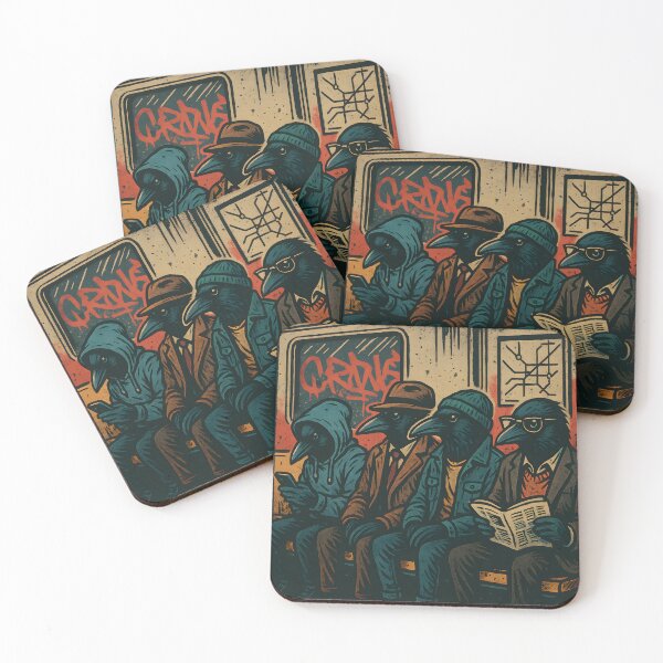 Item preview, Crows on the Metro designed and sold by Orca Chuckle Studios.