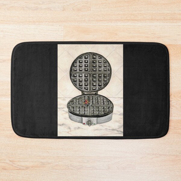 Item preview, Waffle Iron Backpacking, Surrealist Kitchen Watercolor Painting  designed and sold by Hannah Rothstein.