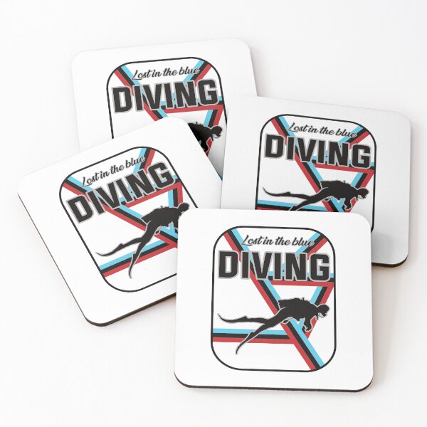 Item preview, Diving Design – Diving, lost in blue designed and sold by RetroMaritalArt.