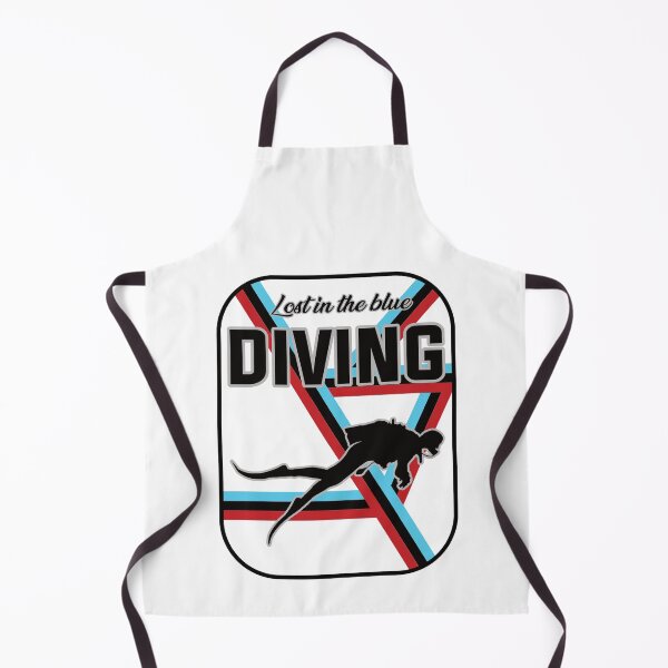Item preview, Diving Design – Diving, lost in blue designed and sold by RetroMaritalArt.