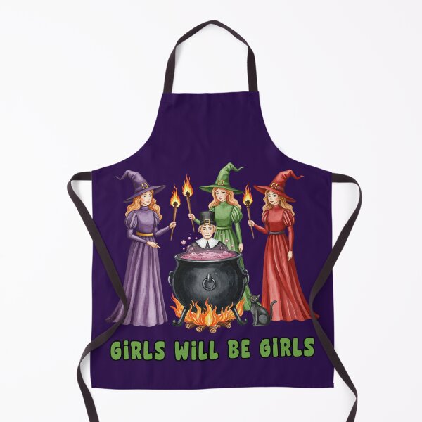 Item preview, Girls Will Be Girls Funny Witches Cauldron Art designed and sold by TeeARTHY.