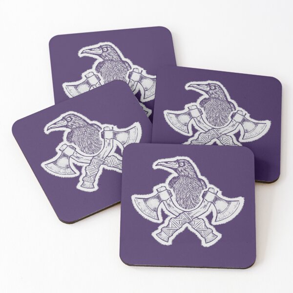 Item preview, Mystical crow with crossed axes — fierce, dark, and powerful design designed and sold by Half Mess.