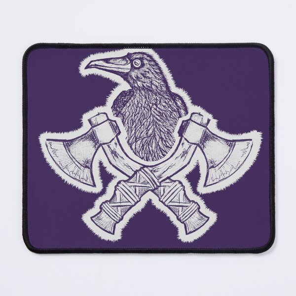Item preview, Mystical crow with crossed axes — fierce, dark, and powerful design designed and sold by Half Mess.