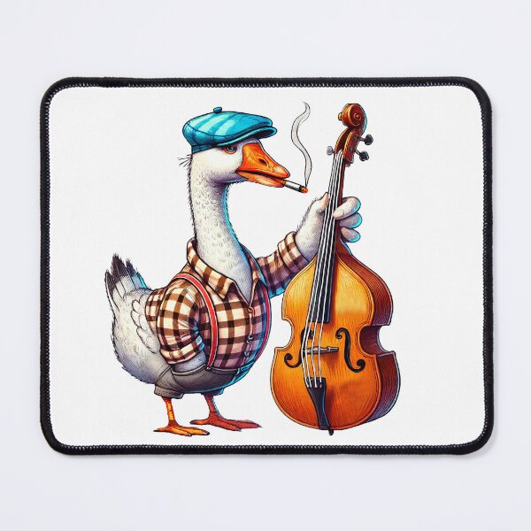Item preview, Quirky Goose Playing Double Bass Jazz Musician designed and sold by TeeARTHY.