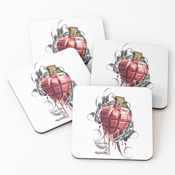 Item preview, Pull the Trigger of My Heart – Heart Grenade Art, Emotional Love Explosion Design designed and sold by Pandositive.